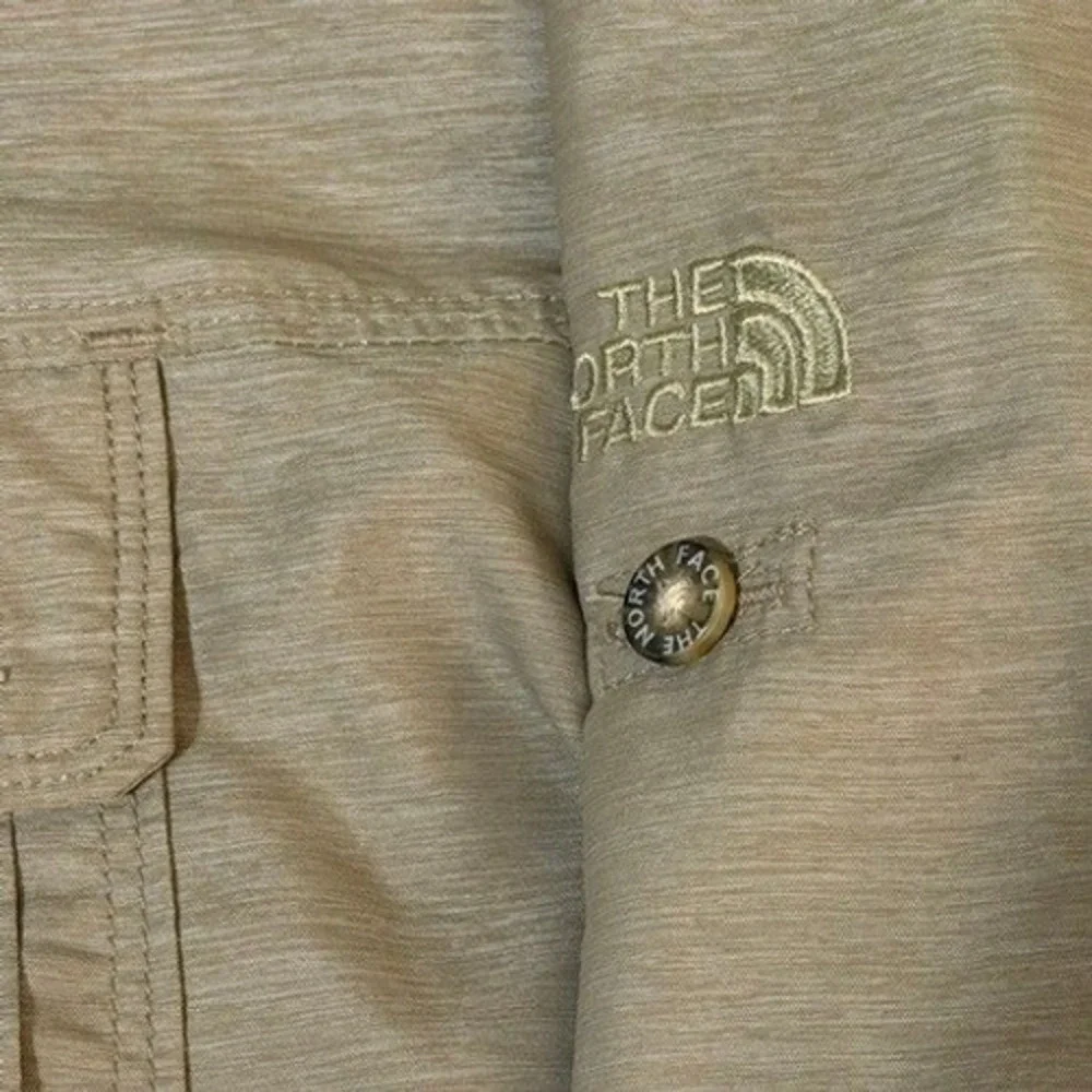 The North Face Shirt Mens XXL Tan Long Sleeve Button Down Hiking Outdoor EUC